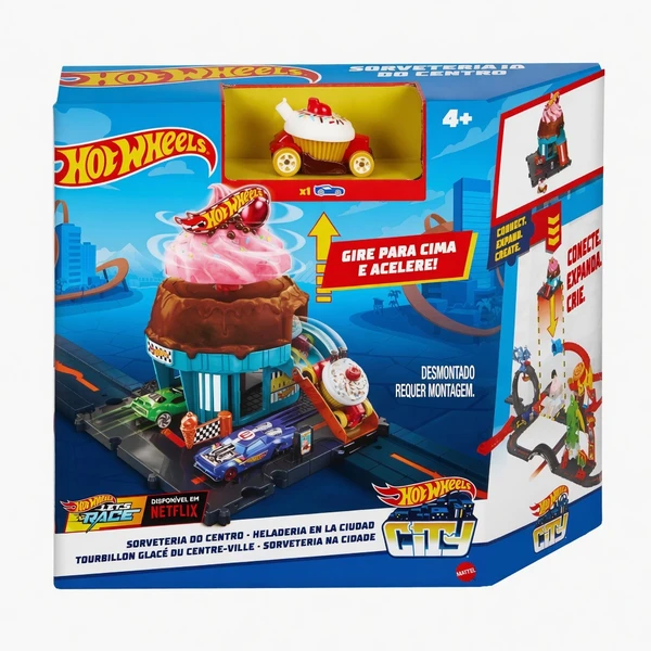HOT WHEELS CITY PISTA DE BRINQUEDO SORVETERIA MATTEL
