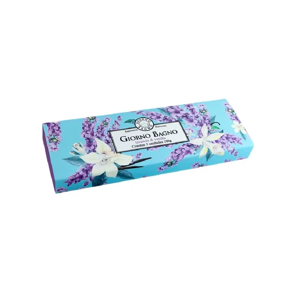 KIT GIORNO BAGNO 3 SABONETES LAVANDA E VANILLA 100G