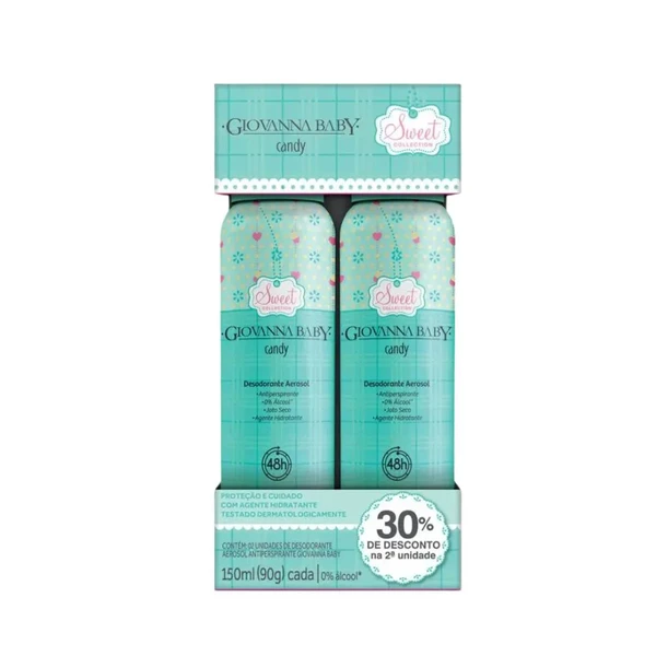 KIT GIOVANNA BABY CANDY COM 2 DESODORANTES SPRAY