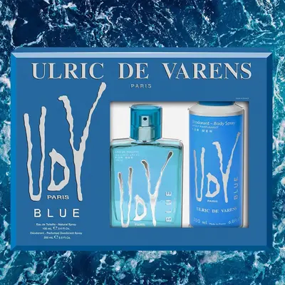 KIT PERFUME UDV BLUE 100ML + DESODORANTE 200ML ULRIC DE VARENS