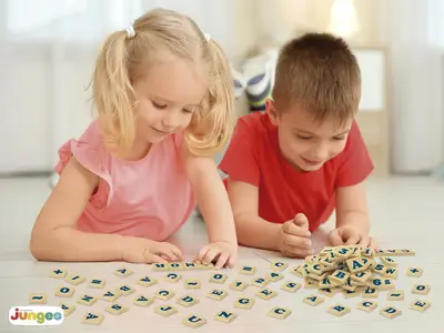 LETRAS E NÚMEROS JUNGES 80 PCS
