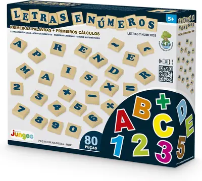 LETRAS E NÚMEROS JUNGES 80 PCS
