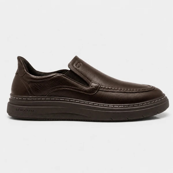 MOCASSIM MASCULINO DEMOCRATA GRID EM COURO
