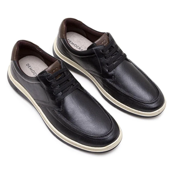 SAPATO MASCULINO DEMOCRATA EASY LEAVE EM COURO